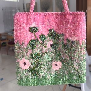 Christian Livingston glass bead bag